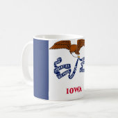 Mug avec drapeau de l'Etat de l'Iowa - USA (Devant gauche)