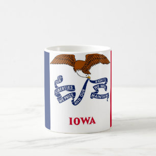 Mug avec drapeau de l'Etat de l'Iowa - USA