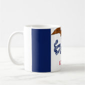 Mug avec drapeau de l'Etat de l'Iowa - USA (Gauche)