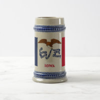 Mug avec Drapeau de l'Etat de l'Iowa -USA