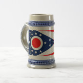 Mug avec drapeau de l'Etat de l'Ohio -USA (Devant gauche)