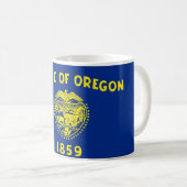 Mug avec drapeau de l'Etat de l'Oregon - USA (Devant droit)