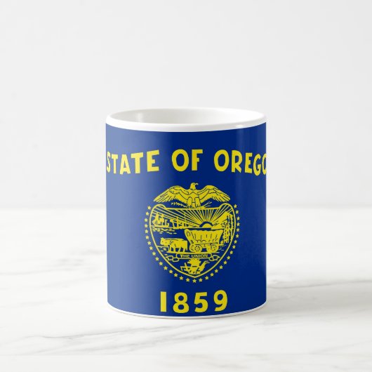 Mug avec drapeau de l'Etat de l'Oregon - USA (Centre)