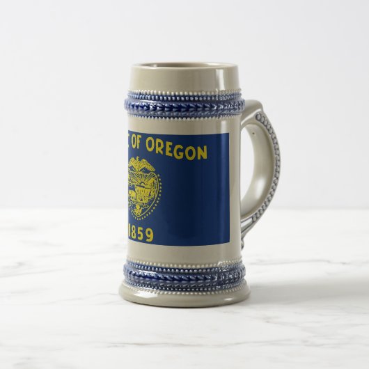 Mug avec drapeau de l'Etat de l'Oregon -USA (Devant droit)