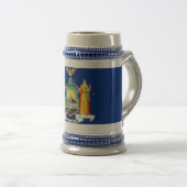 Mug avec drapeau de l'Etat de New York -USA (Devant droit)