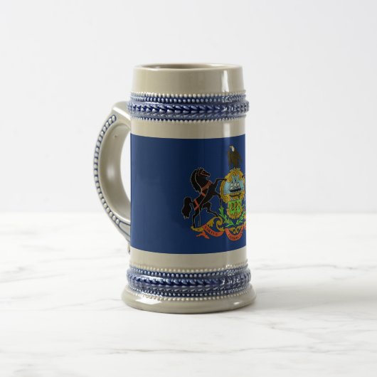 Mug avec drapeau de l'État de Pennsylvanie -USA (Devant gauche)