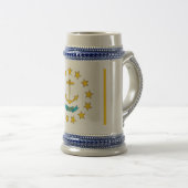 Mug avec drapeau de l'Etat de Rhode Island -USA (Devant droit)