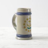 Mug avec drapeau de l'Etat de Rhode Island -USA (Devant gauche)