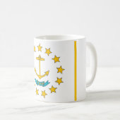 Mug avec drapeau de l'Etat de Rhode Island - USA (Devant droit)