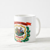 Mug avec drapeau de l'État de Virginie Occidentale (Devant droit)