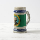 Mug avec Drapeau de l'Etat de Washington -USA (Devant droit)