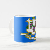 Mug avec drapeau de l'État du Connecticut - États- (Devant gauche)