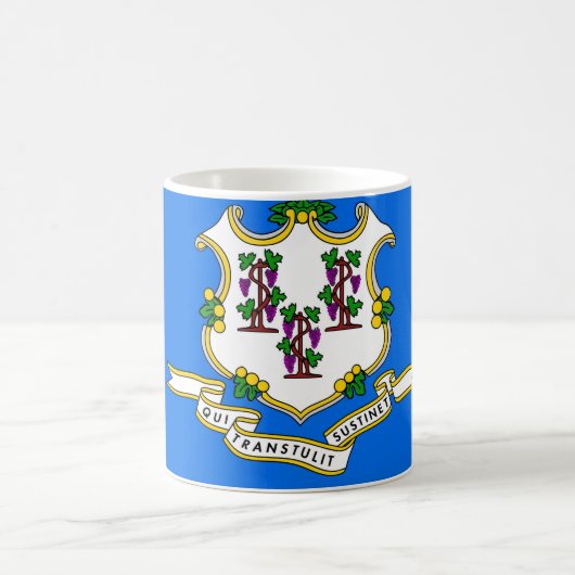 Mug avec drapeau de l'État du Connecticut - États- (Centre)