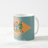 Mug avec drapeau de l'État du Delaware - États-Uni (Devant droit)