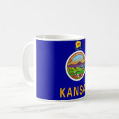 Mug avec drapeau de l'Etat du Kansas - USA (Devant gauche)