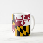 Mug avec drapeau de l'état du Maryland - USA (Devant droit)