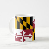 Mug avec drapeau de l'état du Maryland - USA (Devant gauche)