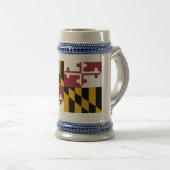 Mug avec drapeau de l'état du Maryland -USA (Devant droit)