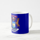 Mug avec drapeau de l'état du Michigan - USA (Devant droit)