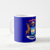Mug avec drapeau de l'état du Michigan - USA (Devant gauche)