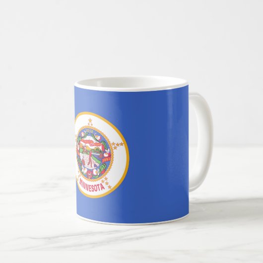 Mug avec drapeau de l'état du Minnesota - USA (Devant droit)