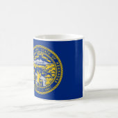 Mug avec drapeau de l'Etat du Nebraska - USA (Devant droit)