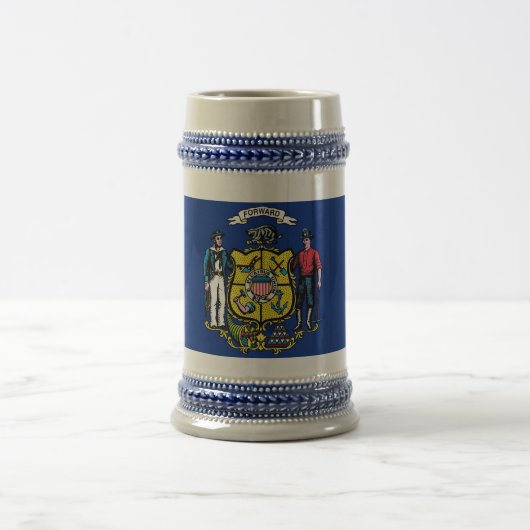Mug avec drapeau de l'Etat du Wisconsin -USA (Centre)