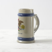 Mug avec Drapeau de l'Illinois State -USA (Devant droit)