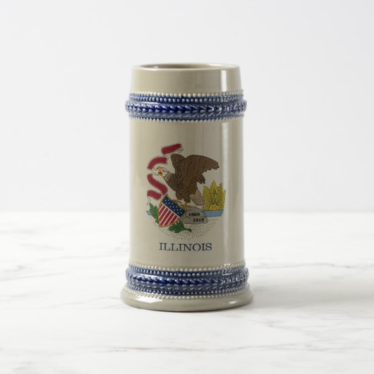 Mug avec Drapeau de l'Illinois State -USA (Centre)
