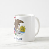 Mug avec Drapeau de l'Illinois State - USA (Devant droit)