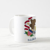 Mug avec Drapeau de l'Illinois State - USA (Devant gauche)