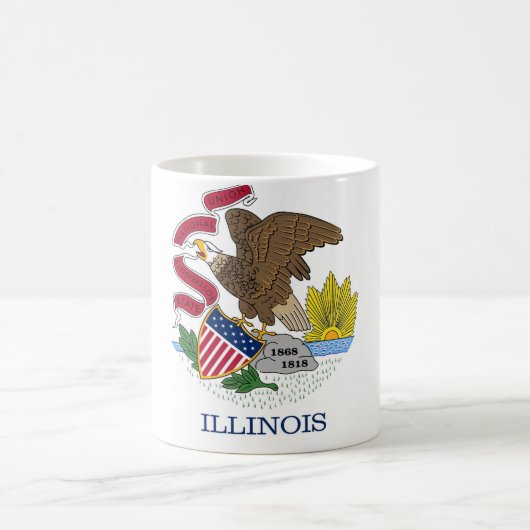 Mug avec Drapeau de l'Illinois State - USA (Centre)
