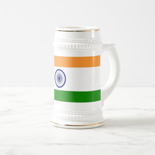 Mug avec drapeau de l'Inde (Devant droit)