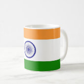 Mug avec drapeau de l'Inde (Devant droit)