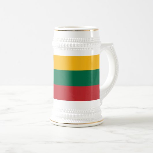 Mug avec drapeau de Lituanie (Devant droit)