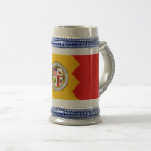Mug avec Drapeau de Los Angeles, Californie (Devant droit)
