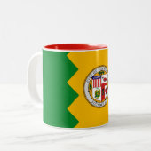 Mug avec Drapeau de Los Angeles Californie (Devant gauche)