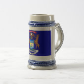 Mug avec drapeau de Michigan State -USA (Devant droit)