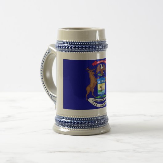 Mug avec drapeau de Michigan State -USA (Devant gauche)