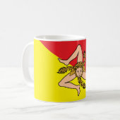 Mug avec Drapeau de Sicile, Italie (Devant gauche)