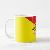 Mug avec Drapeau de Sicile, Italie (Gauche)