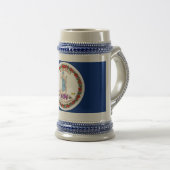 Mug avec Drapeau de Virginie Etat -USA (Devant droit)