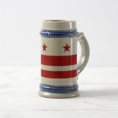Mug avec drapeau de Washington DC-USA (Devant droit)