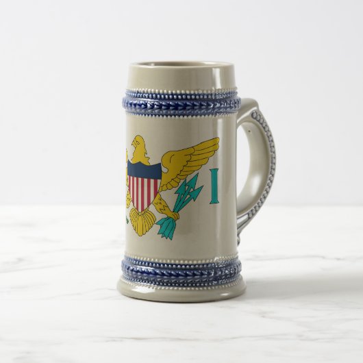 Mug avec drapeau des îles Vierges - USA (Devant droit)