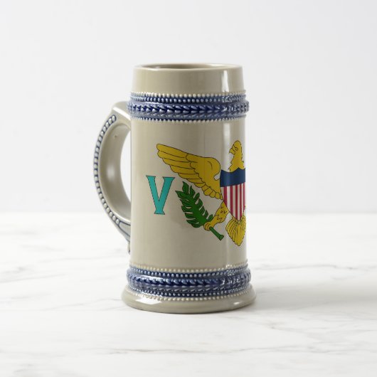 Mug avec drapeau des îles Vierges - USA (Devant gauche)