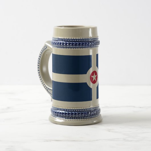 Mug avec Drapeau d'Indianapolis City, USA (Devant gauche)