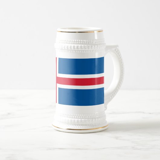 Mug avec drapeau d'Islande (Devant droit)