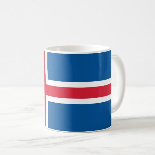 Mug avec drapeau d'Islande (Devant droit)
