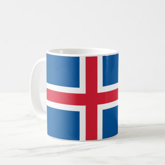 Mug avec drapeau d'Islande (Devant gauche)