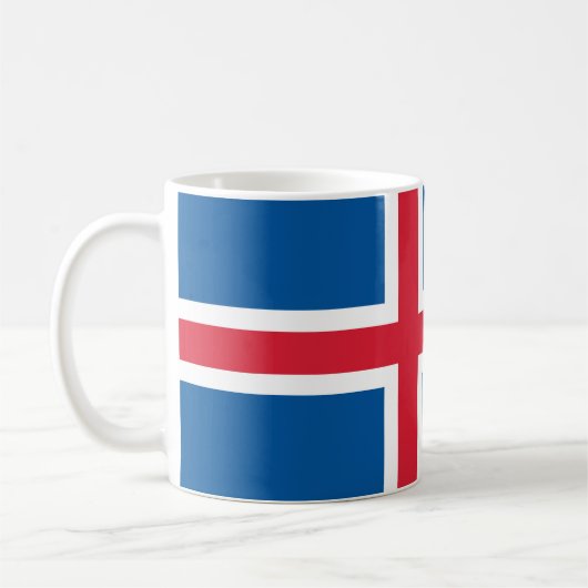 Mug avec drapeau d'Islande (Gauche)